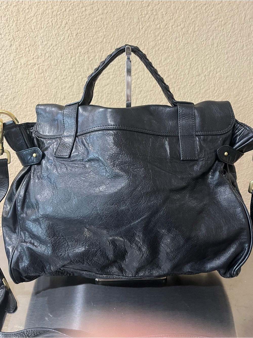 MULBERRY BLACK LEATHER ALEXA - Picture 2 of 16